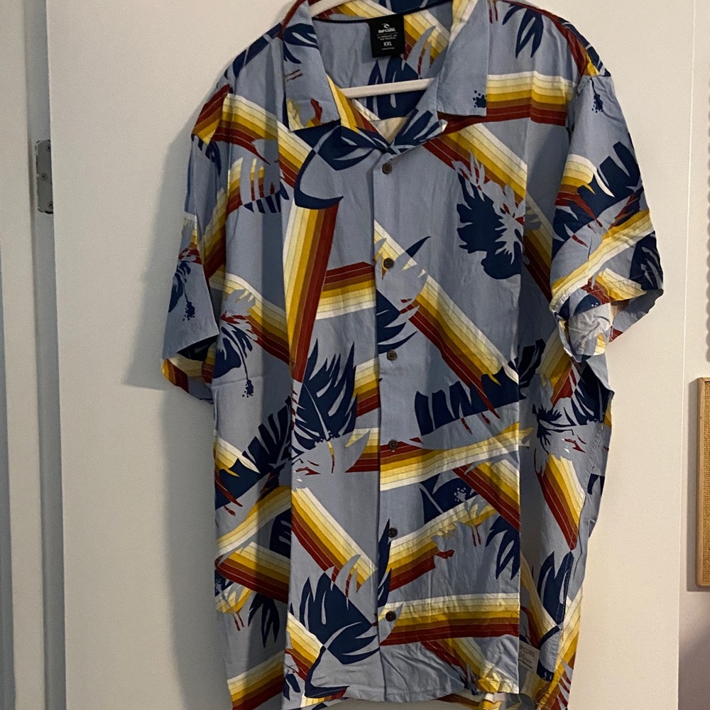 Rip Curl Multicolor Patterned aloha Shirt Hoffman xxl 2xl